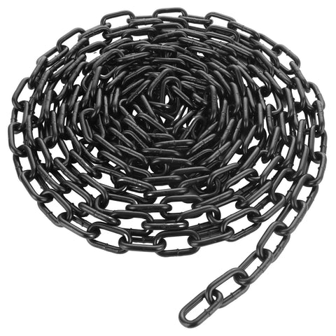 ✝️ 1/4'' × 19.68Ft Black Chain Link, 6M Heavy Duty Metal Chain Links 6mm Carbon Steel Coil Chains for outdoor use