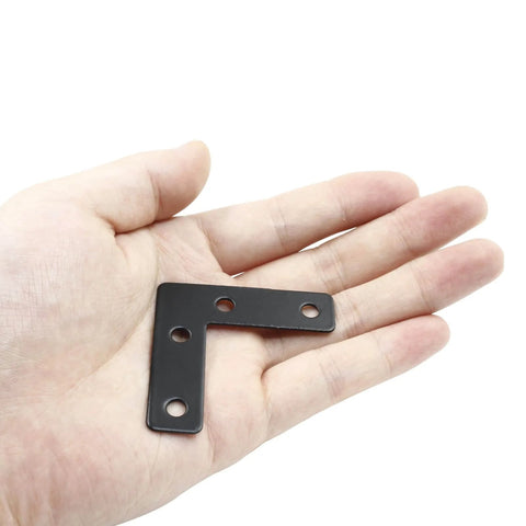 ✝️ 10Pcs 2 x 2 Inch L Bracket Corner Brace (50 X 50mm), Iron Flat Corner Bracket Heavy Duty, Metal L Shaped Bracket Support Brace