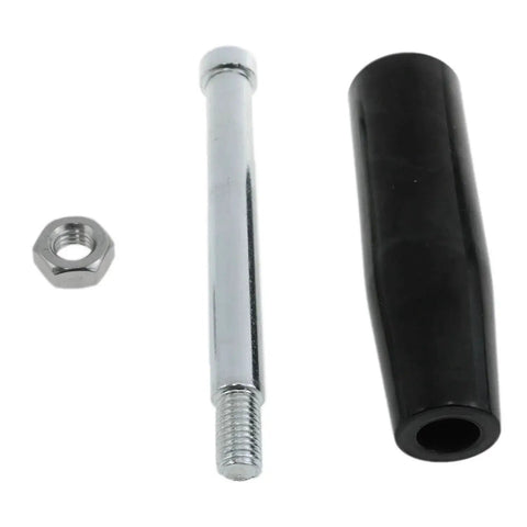 Revolving Steel Machine Handle M10 Thread Black Lathe Handle With Nut Hand Wheel Accessory components displayed separately.