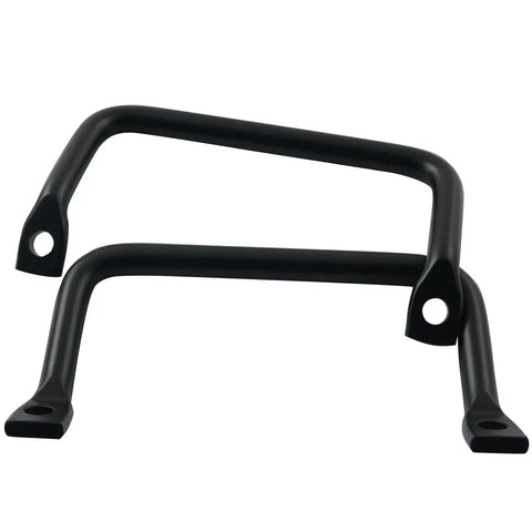 2 Pack Black Metal Square Cabinet Pull Handles for cabinets, drawers, sliding doors, serving trays; durable iron hardware