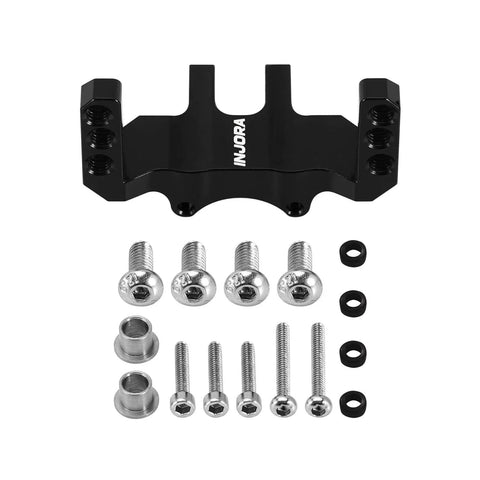 Coreless High Torque Micro Servo with Mount and Servo Horn for SCX24 C10 JLU Bronco Axial 1/24 RC Crawler Car Upgrade Parts (Black)