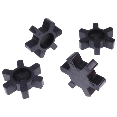 Black Flexible Solid Type NBR Rubber Spider Center Inserts For L Jaw Couplings L075 Lovejoy Martin Browning TB Woods Four Pack