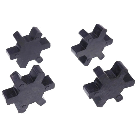 Black Flexible Solid Type NBR Rubber Spider Center Inserts For L Jaw Couplings L075 Lovejoy Martin Browning TB Woods Four Pack