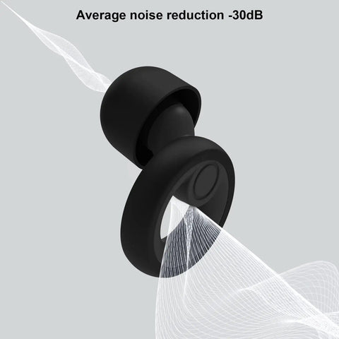 Noise Cancelling Ear Plugs For Sleep Work Study And Travel With 8 Size Silicone Eartips In Small Storage Box Up To 30dB Noise Reduction