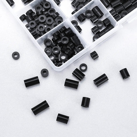 320 Pieces Black Nylon Electrical Outlet Spacer Kit Round Non Threaded Plastic Spacers for Switches and Receptacles 14 Size