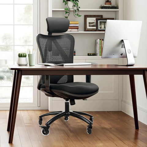 28 Inch Office Chair Base Replacement Part With Metal Base Wide Legs And Bottom Plate Stand Cylinder Two Wheels With Brakes For Stable Support Up To 2600 Lbs Heavy Duty Steel Construction Smooth Gliding Easy To Install And Durable installed on desk chair