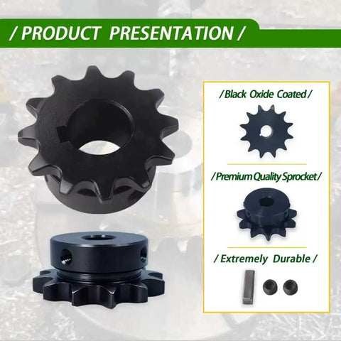 Beefy Balanced 25 Tooth Rear Sprocket Built For Mini Bikes And Go Karts With Five Eighth Inch Bore, Black Oxide Rust Proof Finish