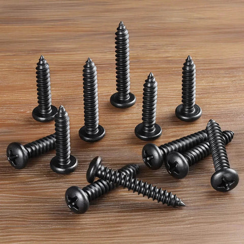 247 Piece Pan Head Wood Screws Set Black Oxide Stainless Steel 304 Self Tapping Phillips Drive For Wood And Sheet Metal