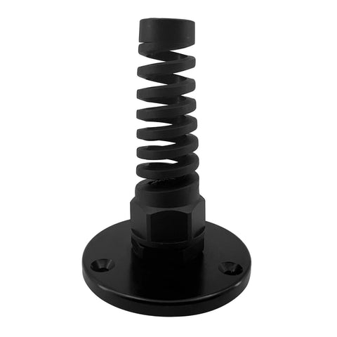 2 Pack PG16 Cable Gland With Anodized Aluminum Base Waterproof IP68 Nylon Joint And Adjustable Locknut For 8 To 14 Mm Wire Diameter Anti Rust Dust Proof Marine Grade Sealing Connector in black, showing detailed spiral design and mounting base.