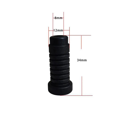 20 Pcs Plastic Round Caster Wheel Socket Sleeve Caps For Stem Grip Ring Caster 34mm Long 12mm Outer Diameter 8mm Inner Diameter Black