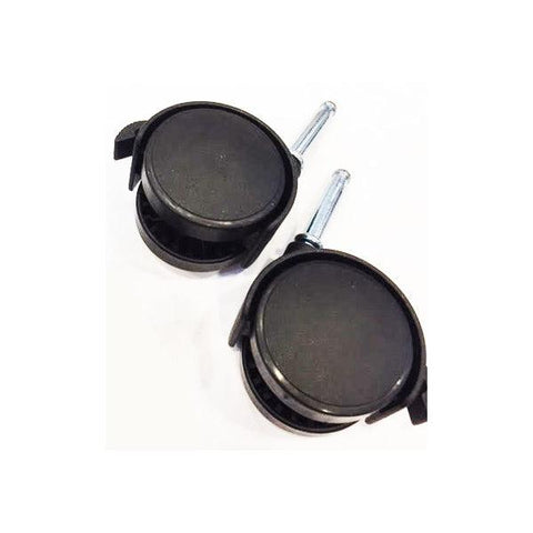 10-Pack Black Plastic Chair 2" Caster - 12.2mm Dia. Stem-