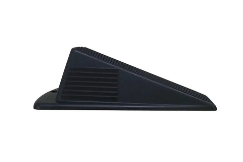 Heavy Duty Jumbo Door Wedge In Black For Home And Office Use Extra Grip Lip Non-Marking Hard Plastic With Large Footprint To Hold Rough Surfaces
