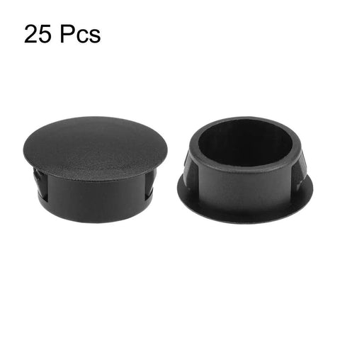 Black Plastic Hole Plugs Snap In Locking End Caps For 20mm Holes Fits 19.5 20mm Tubes And Steel Furniture Posts 25 Pcs