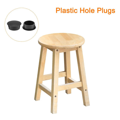 Black Plastic Hole Plugs Snap In Locking End Caps For 20mm Holes Fits 19.5 20mm Tubes And Steel Furniture Posts 24mm Cap 10mm Tall