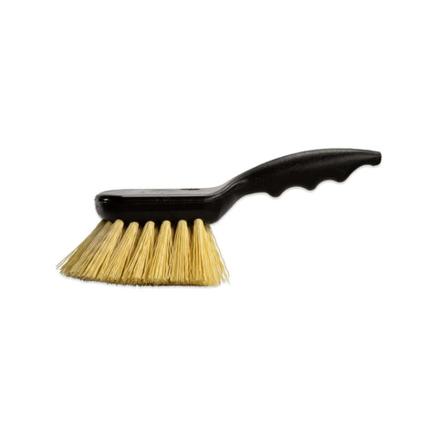 Plastic Scrub Brush, Cleaning Brush, Utility Brush With Polypropylene Bristles For Cleaning, 8 Inches, Black, side view