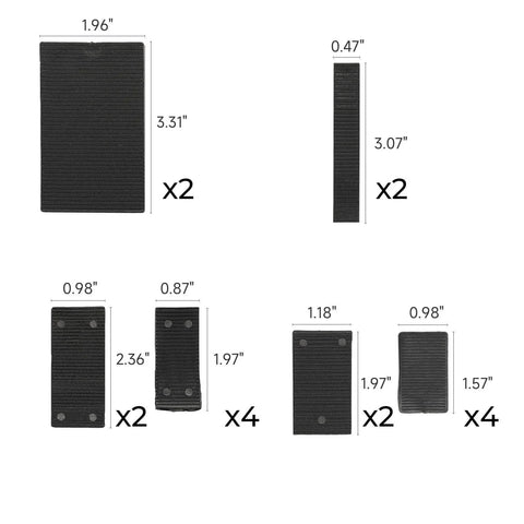 16 Pack Multiple Size Slopes Black Plastic Composite Shims Leveling Wedges For Furniture With Extreme Load Capacity Support