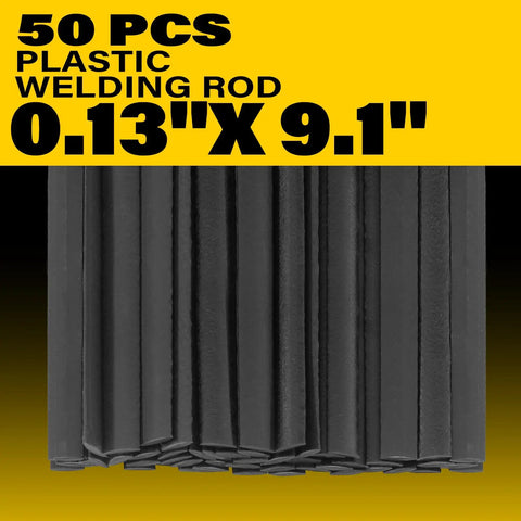 50 Pcs Black Plastic Welding Rods For Repairing Plastic Bumpers And Kayaks 9.1 Inch Length TPO PP PEO Compatible Durable