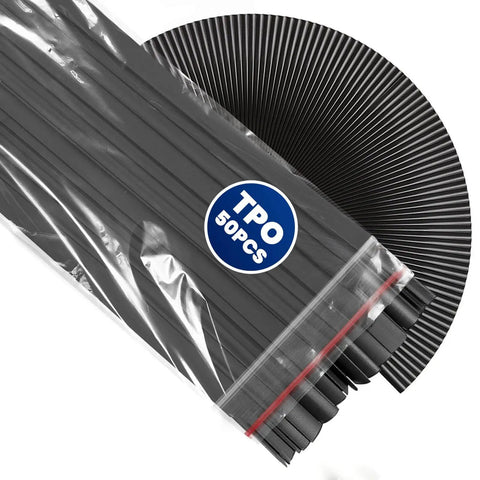 50 Pcs Black Plastic Welding Rods For Repairing Plastic Bumpers And Kayaks 9.1 Inch Length TPO PP PEO Compatible Durable Pro Grade Pack