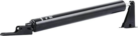 Standard Duty Pneumatic Screen and Storm Door Closer, Black, showing side view with adjustable features.