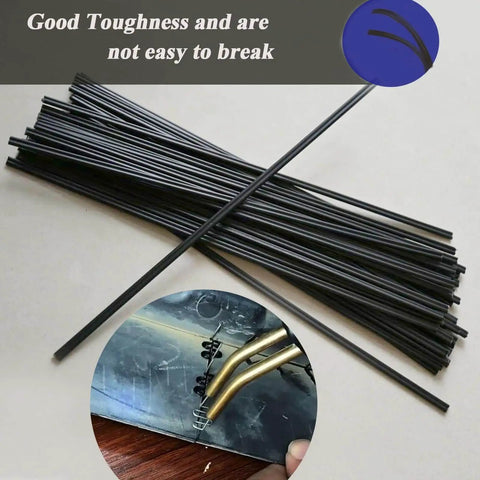 Black Polypropylene Plastic Welding Rods, 9.8 Inch Long, Ideal For Car Bumper Repairs, Kayaks, Plastic Furniture, Toys And Water Tanks