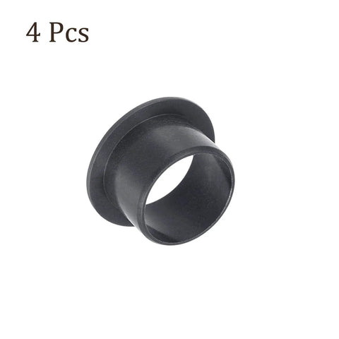 4 Pack Flanged Sleeve Bearing 16mm By 18mm By 12mm POM Oilless Self Lubricating Bushing, black, durable, industrial use