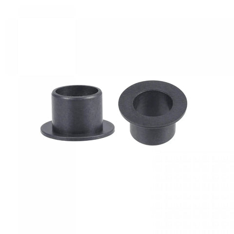 Pair of Flanged Sleeve Bearings 10mm Bore 12mm OD 10mm Length POM Oilless Bushings Black for Small Machinery