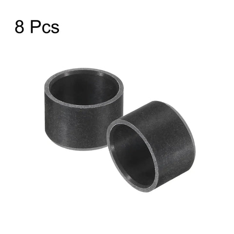 Eight Pack POM Sleeve Bearings With ID 10mm OD 12mm And Length 8mm Oilless Wrapped Bushings, black, for DIY and machinery.