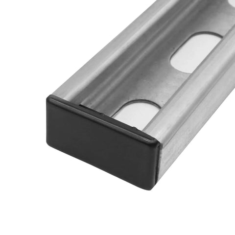 Plastic Strut Channel End Caps For Unistrut 1.625 By 0.875 Inches Black PVC Protective Cover Rectangle Plug End Cap Durable Corrosion Resistant