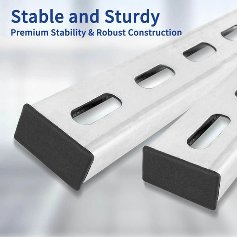 End Caps For Strut Channel 1-5/8 Inch By 13/16 Inch Black Square PVC Cap Protects Unistrut Channel Ends From Scratches Debris And Impacts