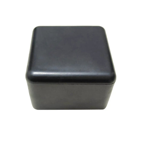 Black PVC square end caps for 1-5/8 inch strut channels; durable, flexible protection that installs easily, 10 pack