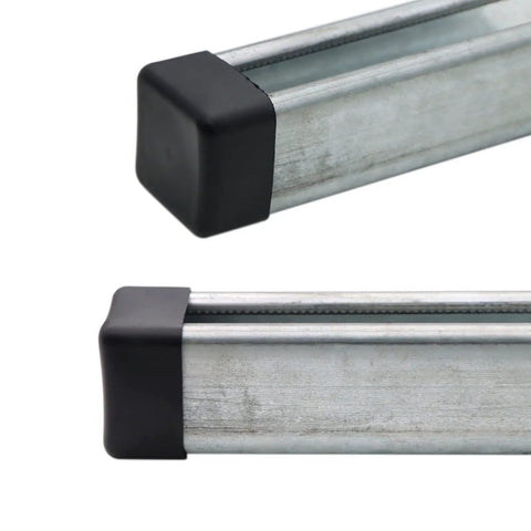 Protect and finish 1-5/8 in strut channel ends with durable black PVC square end caps; quick snap-on installation shields channels.