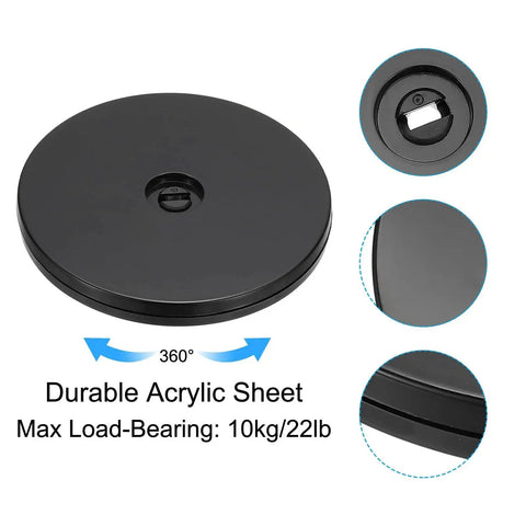 5 Inch Heavy Duty Rotating Swivel Stand With 360 Degree Rotation Lazy Susan Turntable 125mm Outer Diameter Black