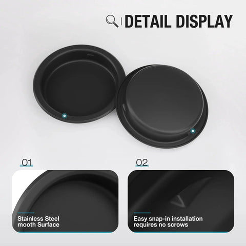 2 Inch Round Closet Door Finger Pulls 4 Pack In Black For Cabinet Doors Pocket Doors And Sliding Doors With Smooth Polished Edges