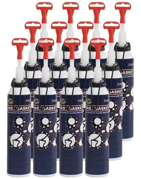 RTV Silicone Gasket Maker Black Fast Sealant with Low Volatile Formula 7.25 Oz no cartridge or squeeze tube needed, case of 12