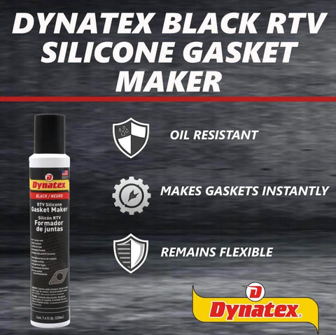 Low-Volatile RTV Silicone Gasket Maker For Automotive, Instant Leak-Proof Sealant, Resists Oil and Water, 8 oz canister