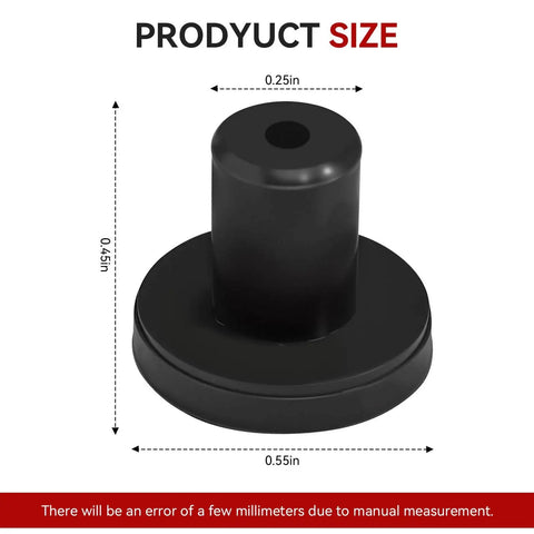 Rubber Feet Bumper Replacement Set For DBM-8P1 Coffee Burr Mill Grinder No Slip Stability And Noise Reduction Easy Snap In Install 4 Pack Black product size specifications