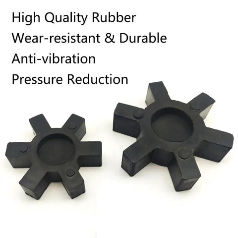 Flexible Rubber Inserts For L075 And L090 Couplings Pack Of 4 Black Fits Lovejoy Martin And L Jaw Couplings shown on white background