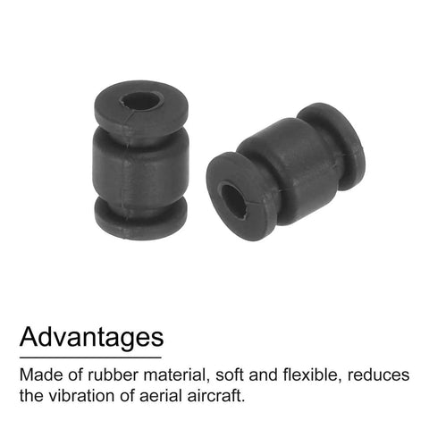 Reduce drone vibration and improve control with M3x13mm rubber damper balls for RC quads and FPV gimbals; black damper balls