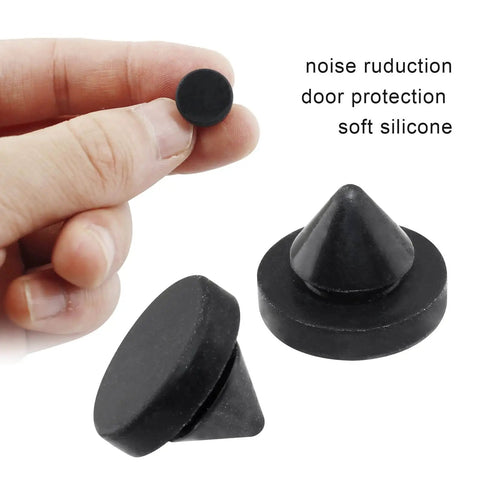 120 Pack Rubber Door Silencers One Half Inch Diameter 13mm By 10.5mm Length Beefy Black Metal Door Stop Silencers For Metal Doors And Frames Hinge Outlet Silencers Durable Rubber close-up