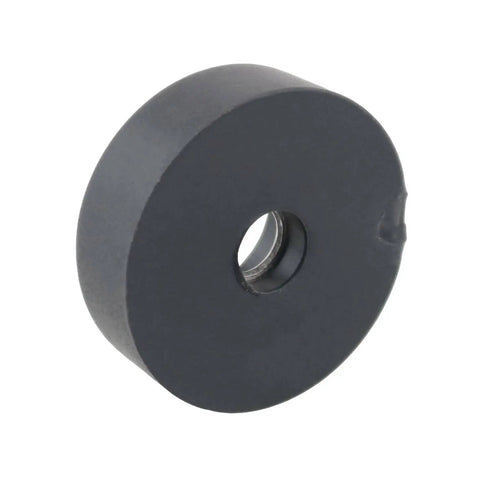 4 Pack 30x10mm Black Rubber Foot Pads With Screws Non Slip Shockproof Bumpers With Stainless Steel Washers For Wooden Furniture Legs Cutting Boards Musical Instruments Small Machines And Electronics, close-up view