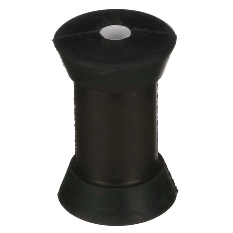 Black Rubber Keel Roller For Boats From Attwood, 3 Inch Outer Diameter, 5.25 Inch Length, 0.625 Inch Shaft, Lightweight Molded Rubber With Nylon Inserts For Trailering Protection