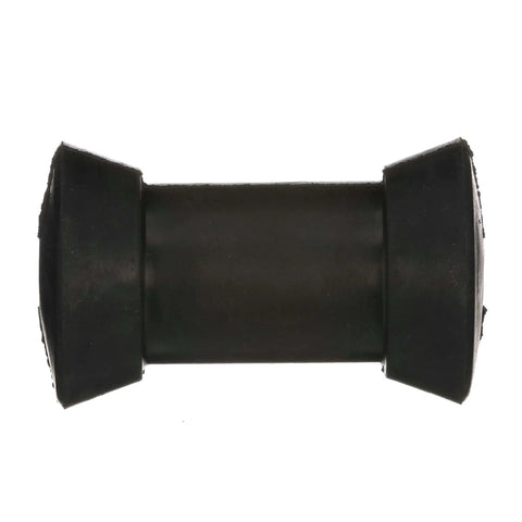 Black Rubber Keel Roller For Boats From Attwood, 3 Inch Outer Diameter, 5.25 Inch Length, 0.625 Inch Shaft, Lightweight Molded Rubber With Nylon Inserts For Trailering Protection
