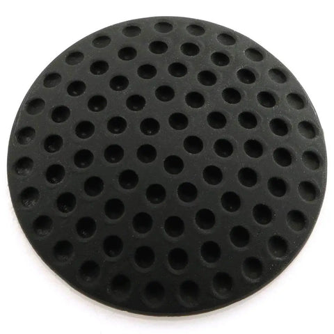 Two Piece Black Wall Protectors For Doors Self Adhesive Rubber Bumpers And Silencers Door Stopper Crash Pad for Home and Office, close-up view