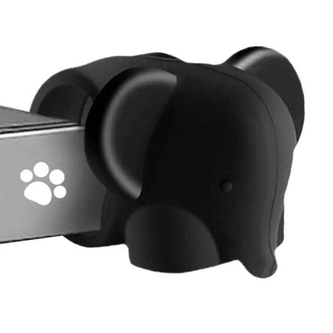 Door Knob Protector Wall Mounted Silicone Cartoon Stopper Bumper Cushion Shield for Home Bedroom Living Room and Office Protects Walls from Dents Scratches and Scuffs While Adding Cute Decorative Charm, black unit with animal design.