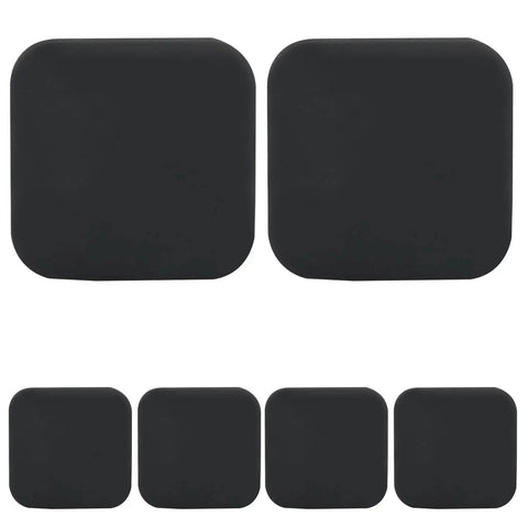 Six Pack Silicone Door Knob Guards Wall Shields Self Adhesive Square Door Handle Bumpers Silencers For Home Office School Protect Walls