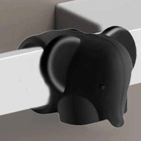 Door Knob Protector Wall Mounted Silicone Cartoon Stopper Bumper Cushion Shield installed in home