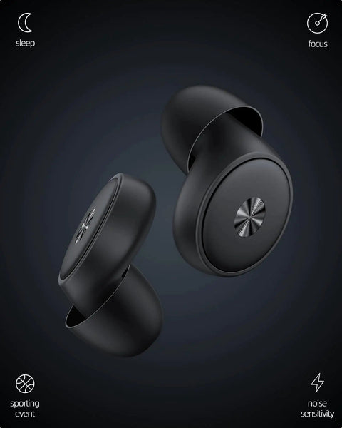 55dB Noise Cancelling Ear Plugs For Sleep And Focus, reusable silicone earplugs with seven tips, ideal for concerts and snoring.