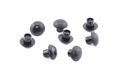 Push-In Mushroom Bumpers And Feet For Five Sixteenths Inch Hole Five Eighths Inch OD Quarter Inch Bumper Height Half Inch Length