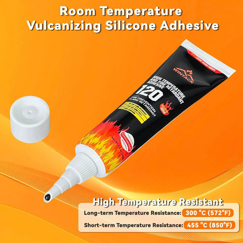 Heavy Duty High Temperature RTV Silicone Sealant For Wood Stove Doors Withstand Up To 850F Non Toxic Low VOC Black Silicone Adhesive 100ml