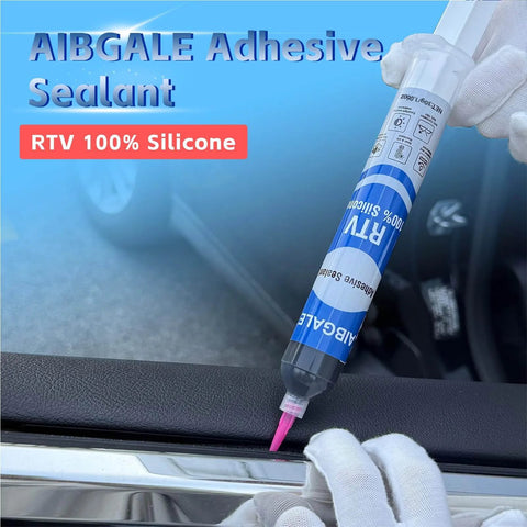 Silicone Adhesive Sealant Black Waterproof Insulating Caulk For Auto Windshields, Doors, Circuit Boards And Sensors, Non-Conductive, Ink-Proof, 1.06oz Quick-Dry In About 15 Minutes, High Adhesion And Temperature Resistance applied to car windshield
